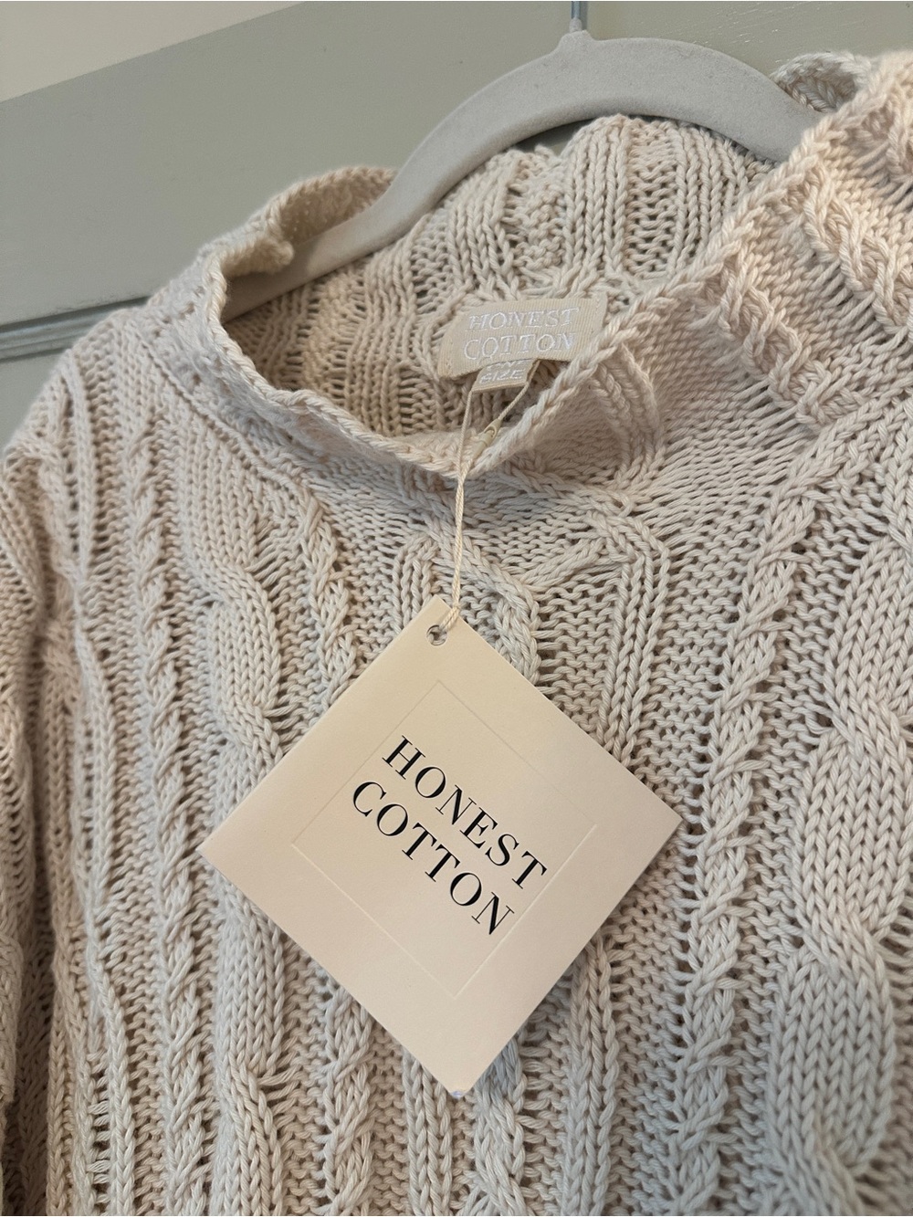 Honest Cotton Charlie Cable Knit Sweater - Picture 4 of 5